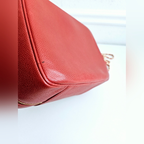 Chanel Red Caviar Two-way Vanity Bag - Picture 9 of 16